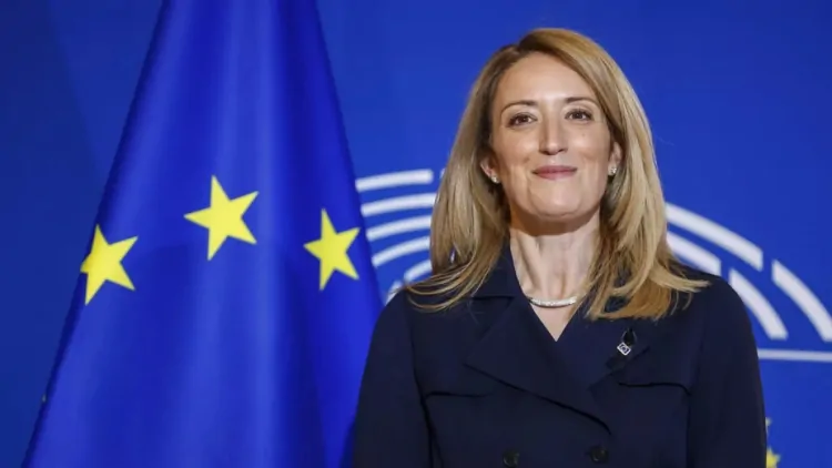 ROBERTA METSOLA (Presidente del Parlamento Europeo) RINGRAZIA BADOLATO PER L’OSPITALITA’ RICEVUTA