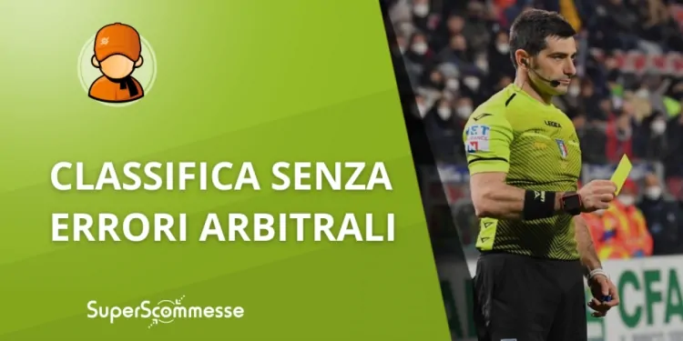 Classifica senza errori arbitrali: Roma la più penalizzata, ai capitolini mancano 5 punti in classifica