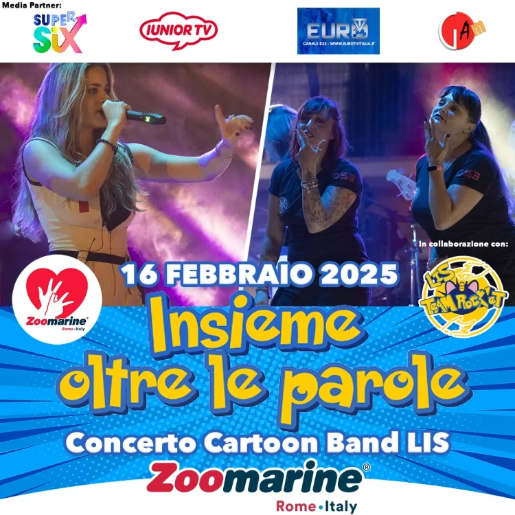 "Insieme oltre le parole". A Zoomarine divertimento inclusivo e accessibile: gilet sensoriali per i sordi e il concerto della cartoon band LisTeam Rock'et. Cosplayer unitevi!