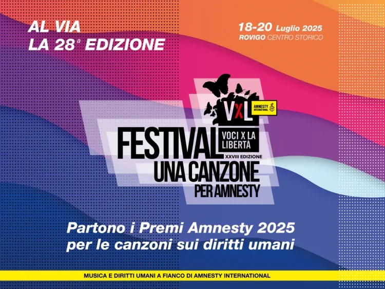 Il festival 'Voci per la libertà – Una canzone per Amnesty' a Rovigo e Milano